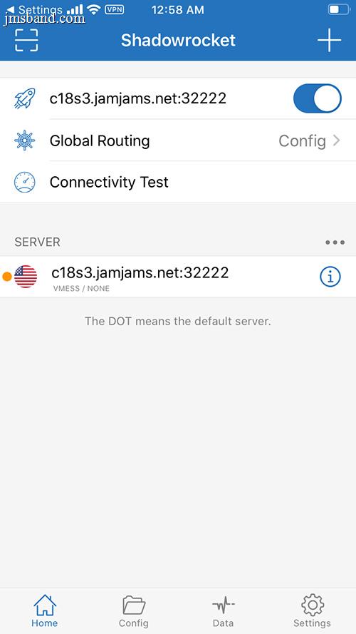 Successfully Connected to Just My Socks v2ray
